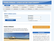 Tablet Screenshot of hotels-ahlbeck-usedom.de